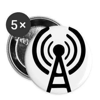 station - Buttons small 1''/25 mm (5-pack) - white - Front