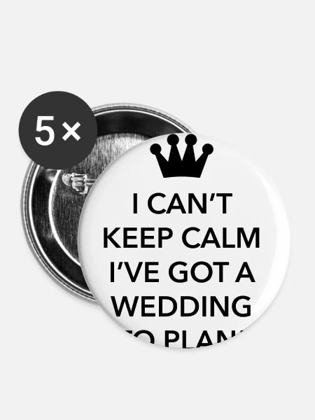 Hochzeit zu planen - Buttons klein 25 mm (5er Pack) - Weiß