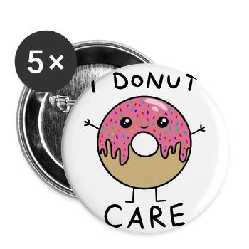 I Donut Care - Buttons small 1''/25 mm (5-pack) - white - Front