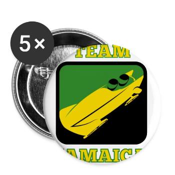 bob équipe jamaica cool runnings - Lot de 5 petits badges (25 mm) - blanc - Devant