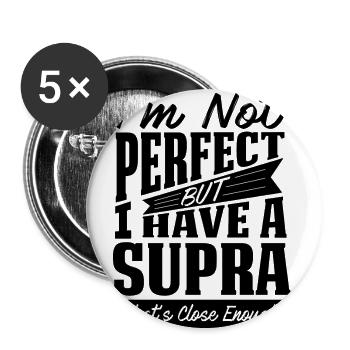 PERFEKT MIT SUPRA B - Buttons klein 25 mm (5er Pack) - Weiß - Vorne