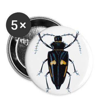 Insekt - Buttons klein 25 mm (5er Pack) - Weiß - Vorne