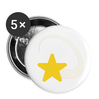 Shooting Star Gift Idea Cool - Buttons small 1''/25 mm (5-pack) - white - Front