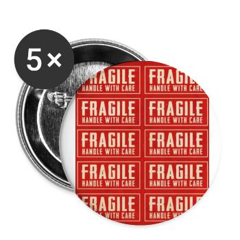 FRAGILE CHUI - Buttons klein 25 mm (5er Pack) - Weiß - Vorne