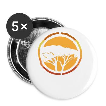 Africa Lovers Tradition Voyage Safari - Lot de 5 petits badges (25 mm) - blanc - Devant
