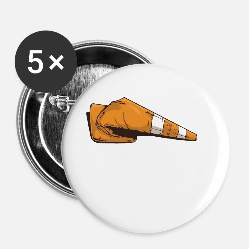 Fahrschule Fahrlehrer Humor Auto Führerschein - Buttons klein 25 mm (5er Pack) - Weiß