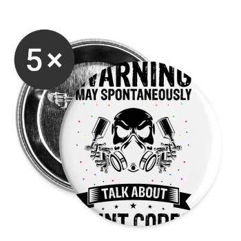 Car Painter Offer for Body Technicians - Buttons small 1''/25 mm (5-pack) - white - Front