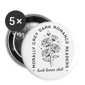 Dunkle Liebesromane Ästhetik - Buttons klein 25 mm (5er Pack) - Weiß - Vorne