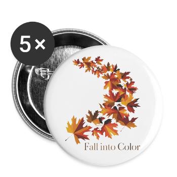 Fall Into Color - Buttons small 1''/25 mm (5-pack) - white - Front