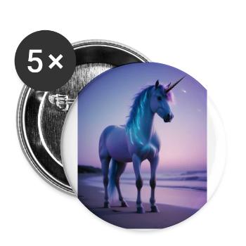 Unicorn Energy - Buttons small 1''/25 mm (5-pack) - white - Front