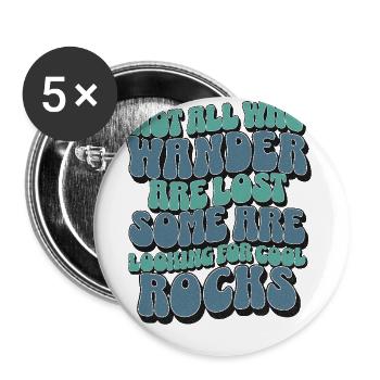 Stones - Buttons small 1''/25 mm (5-pack) - white - Front