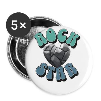 Stones - Buttons small 1''/25 mm (5-pack) - white - Front