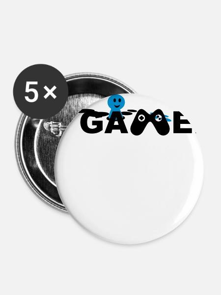 Brettspiel - Buttons klein 25 mm (5er Pack) - Weiß