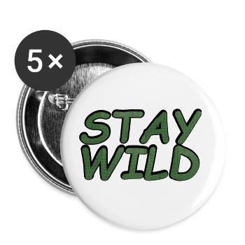 TAY WILD cool tshirt, animalprint, crocodile pattern - Buttons small 1''/25 mm (5-pack) - white - Front