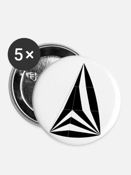 sail - Buttons klein 25 mm (5er Pack) - Weiß