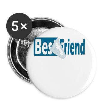 Meilleur ami - Lot de 5 petits badges (25 mm) - blanc - Devant