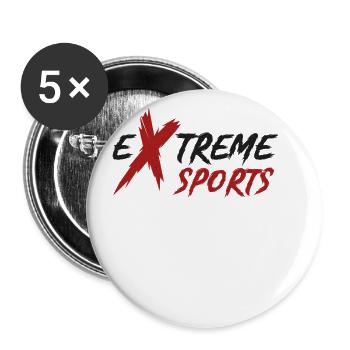 Extreme athlete Sport Sporty - Buttons small 1''/25 mm (5-pack) - white - Front