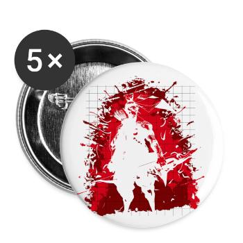 Archerie - Lot de 5 petits badges (25 mm) - blanc - Devant