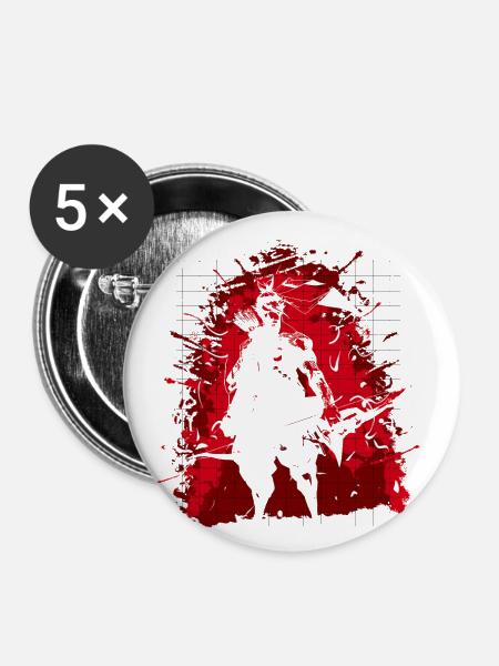 Bogenschießen - Buttons klein 25 mm (5er Pack) - Weiß