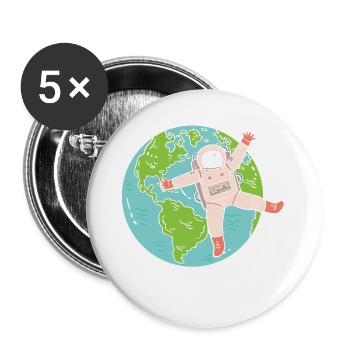 Il n’y a pas de Conception Planet-b pour le changement climatique - Lot de 5 petits badges (25 mm) - blanc - Devant