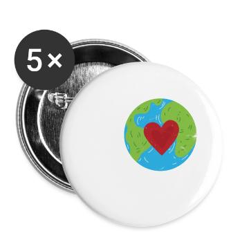 Il n’y a pas de Conception Planet-b pour le changement climatique - Lot de 5 petits badges (25 mm) - blanc - Devant