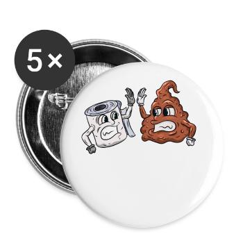 Toilet toilet paper - Buttons small 1''/25 mm (5-pack) - white - Front