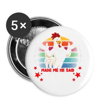 After God created me, He said Tada - Buttons small 1''/25 mm (5-pack) - white - Front