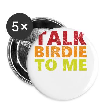 Parlez-moi d’un design de golf pour un - Lot de 5 petits badges (25 mm) - blanc - Devant