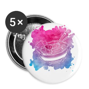 Ramen - Buttons small 1''/25 mm (5-pack) - white - Front