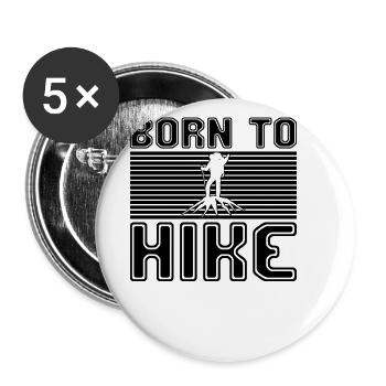 Wandern - Buttons klein 25 mm (5er Pack) - Weiß - Vorne
