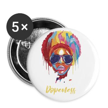 Natürliche Dummheit Für Stolze Afroamerikaner - Buttons klein 25 mm (5er Pack) - Weiß - Vorne