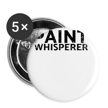 Paint Whisperer Decorator Design Für Maler - Buttons klein 25 mm (5er Pack) - Weiß - Vorne