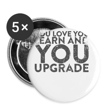 Vous vous aimez, apprenez et grimpez pour le - Lot de 5 petits badges (25 mm) - blanc - Devant