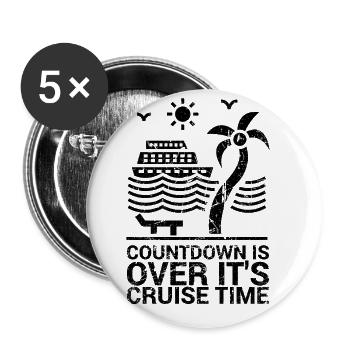 The countdown is over, it's cruise time - Buttons small 1''/25 mm (5-pack) - white - Front