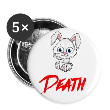 DEATH HASE Halloween Apocalypse Horror Monster - Buttons small 1''/25 mm (5-pack) - white - Front