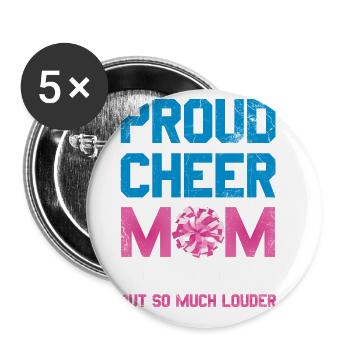 Stolze Cheer Mom Wie Eine Normale Mutter Für - Buttons klein 25 mm (5er Pack) - Weiß - Vorne