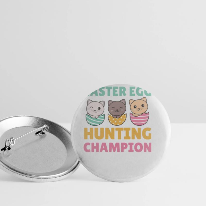 cute cats at Easter with Easter eggs cat Buttons small 1''/25 mm (5-pack)