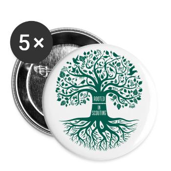 Roots of Scouting - Buttons small 1''/25 mm (5-pack) - white - Front