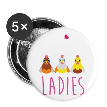 I Love My Ladies - Buttons small 1''/25 mm (5-pack) - white - Front