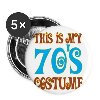 This Is My 70's Costume - Buttons small 1''/25 mm (5-pack) - white - Front