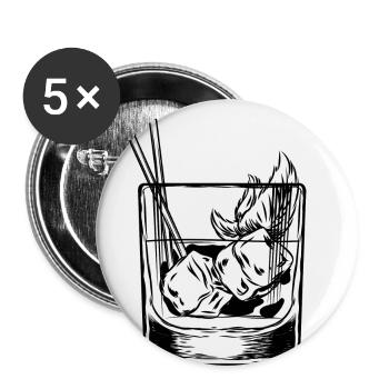 Drink Party alcool whisky alcool cocktail - Lot de 5 petits badges (25 mm) - blanc - Devant