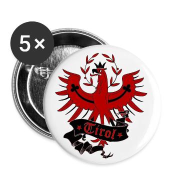 Tirol - Buttons klein 25 mm (5er Pack) - Weiß - Vorne