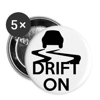 Drift On - Buttons klein 25 mm (5er Pack) - Weiß - Vorne