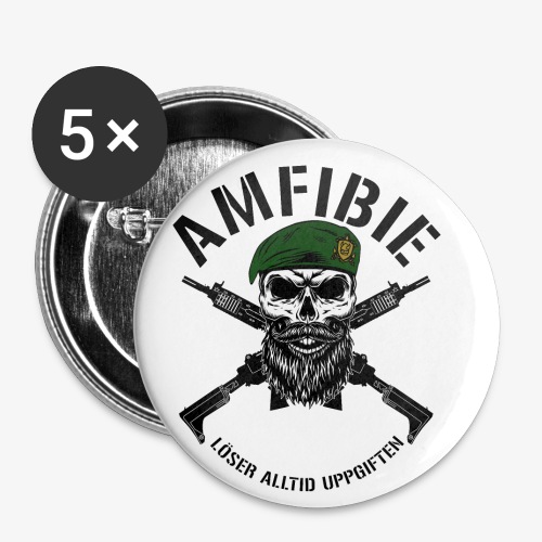 AMFIBIE - Korslagda Ak 5C - Små knappar 25 mm (5-pack)