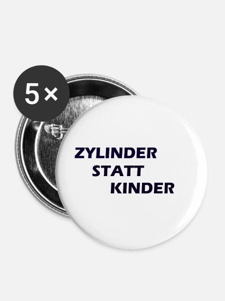 Auto Spruch - Buttons klein 25 mm (5er Pack) - Weiß