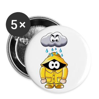 Rain cloud - Buttons small 1''/25 mm (5-pack) - white - Front