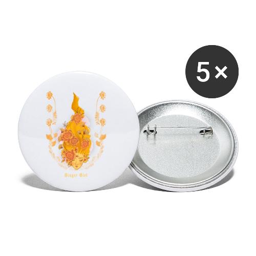 Ginger Girl design voor roodharigen - Buttons klein 25 mm (5-pack)