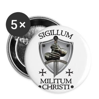Sigillum Militum Christi - Buttons klein 25 mm (5er Pack) - Weiß - Vorne