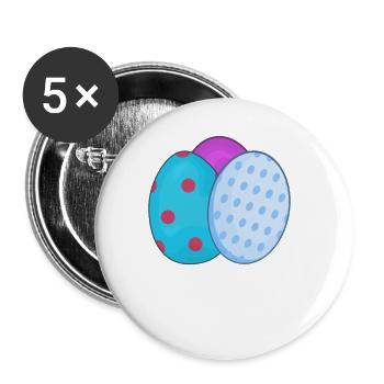 Easter easter eggs - Buttons small 1''/25 mm (5-pack) - white - Front