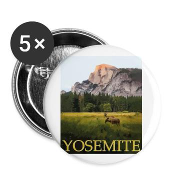 Yosemite Wild Nature - Buttons small 1''/25 mm (5-pack) - white - Front